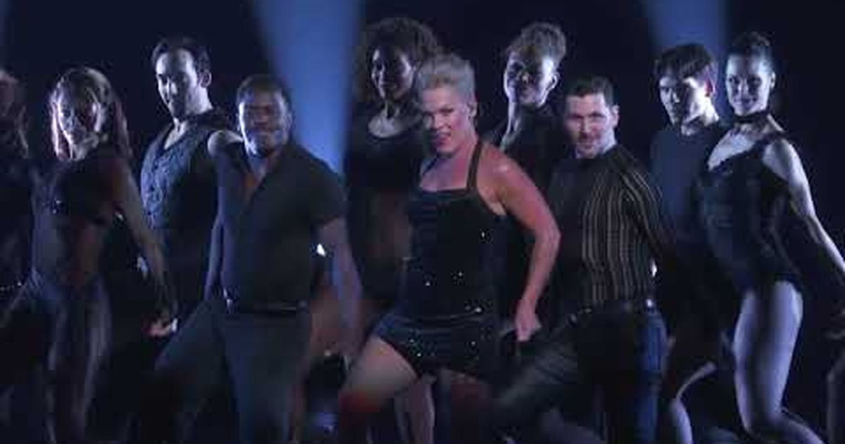 Pink singing at Tony awards