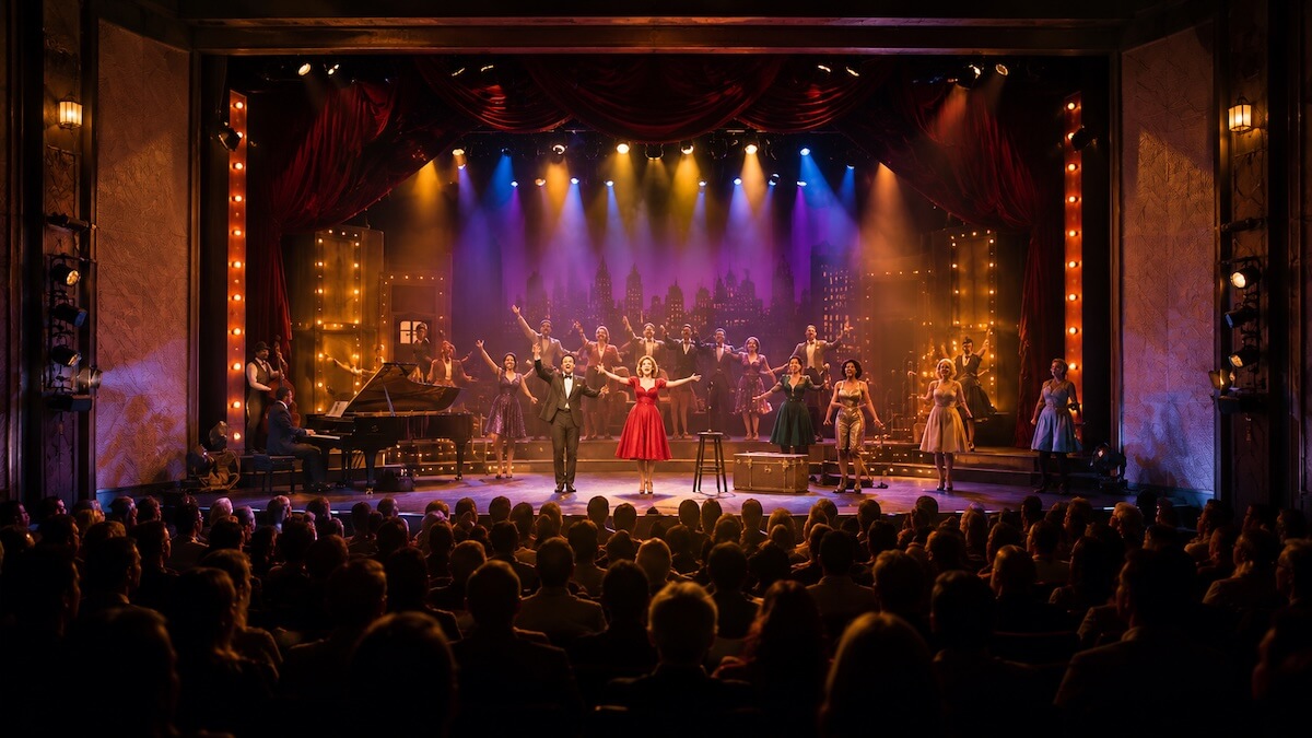 music theater performance on stage with audience